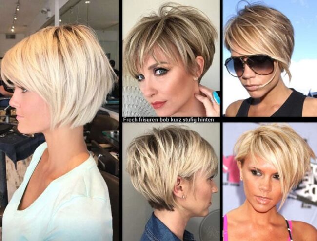 Frech Frisuren Bob Kurz Stufig Hinten Der Look Der Sie Verzaubert