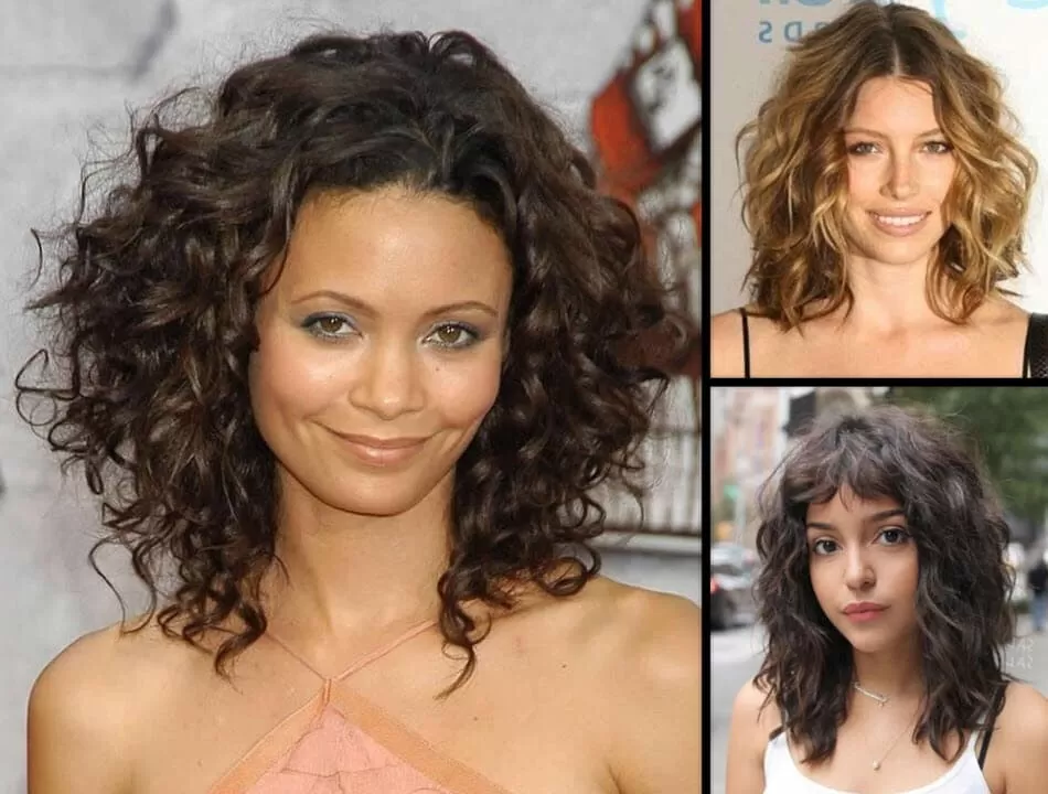 Gestufte Frisuren Mittellang für lockige haare