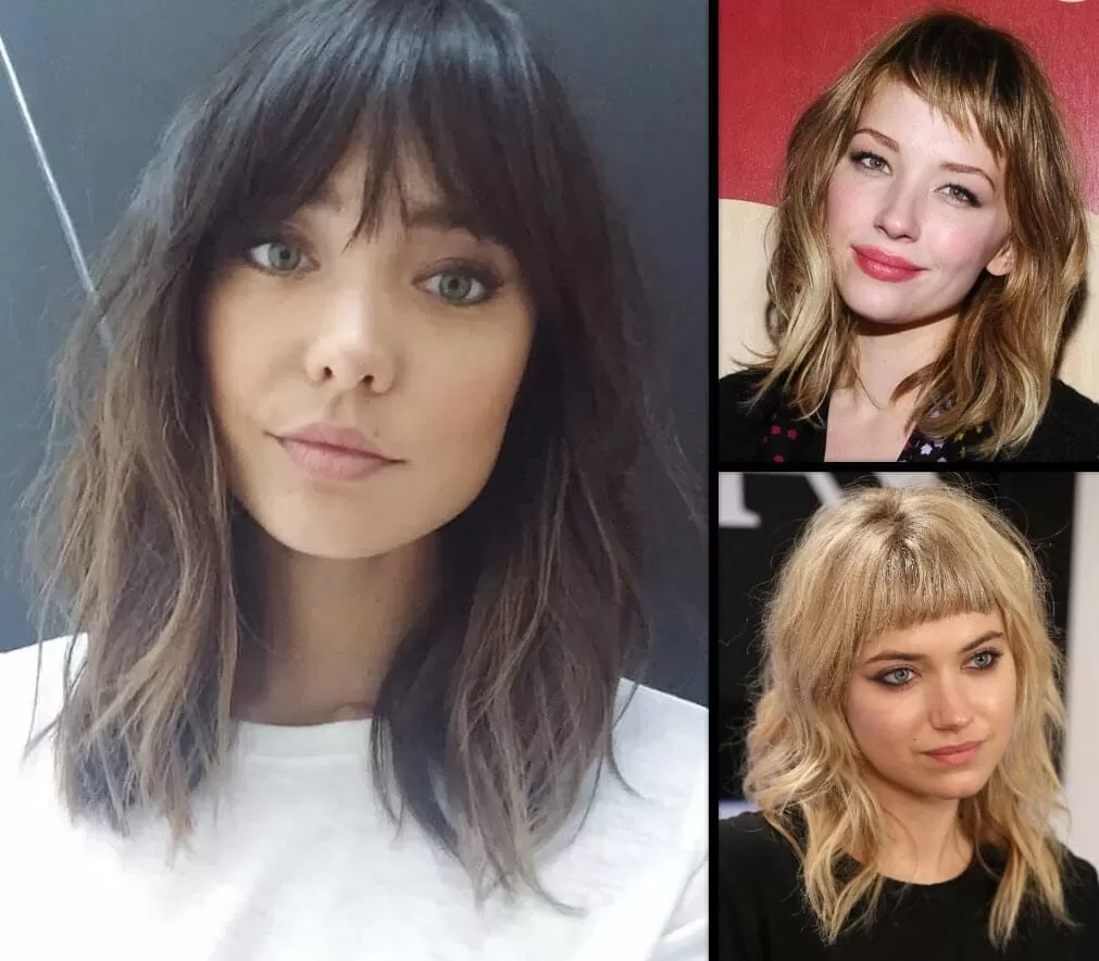 Gestufte Frisuren Mittellang mit pony