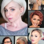 Stilvolle Undercut Bob Frisuren für Frauen, verschiedene Haarfarben und -stile