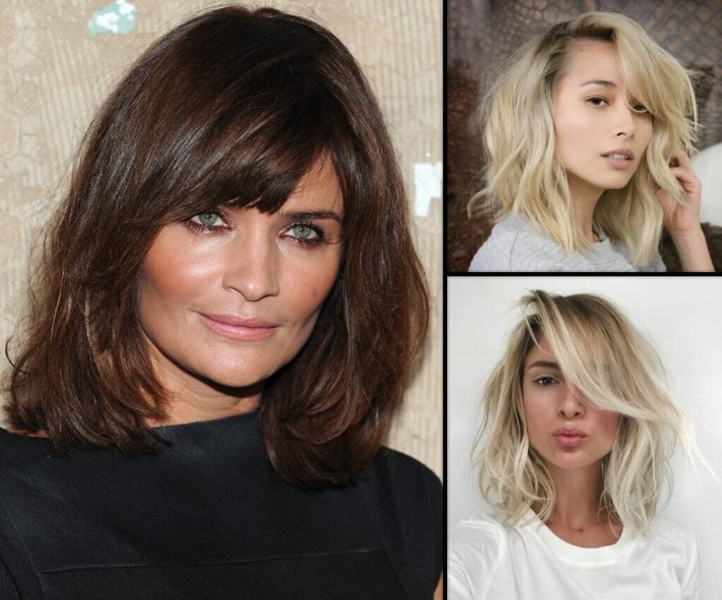Gestufter Long Bob Mit Schragem Pony