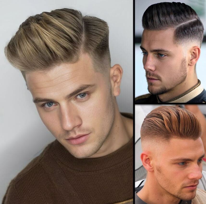 Männer Frisuren Kurz Pompadour-Haarschnitt