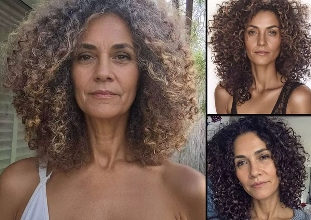 Modern Dauerwelle Frauen mit natürlichem Afro Look