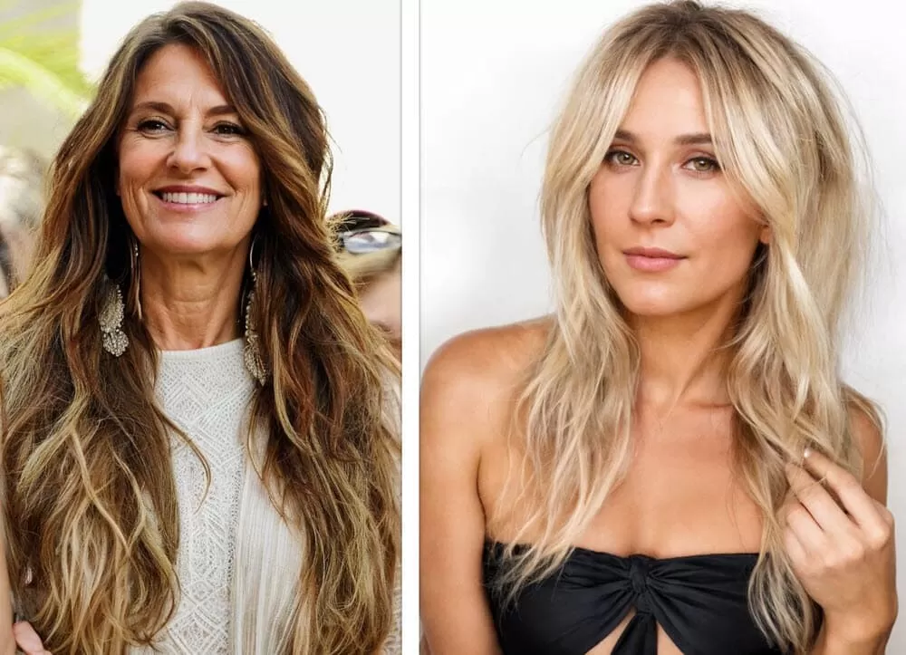 Stufenschnitt lange Haare für dickes und feines Haar, voluminös und definiert