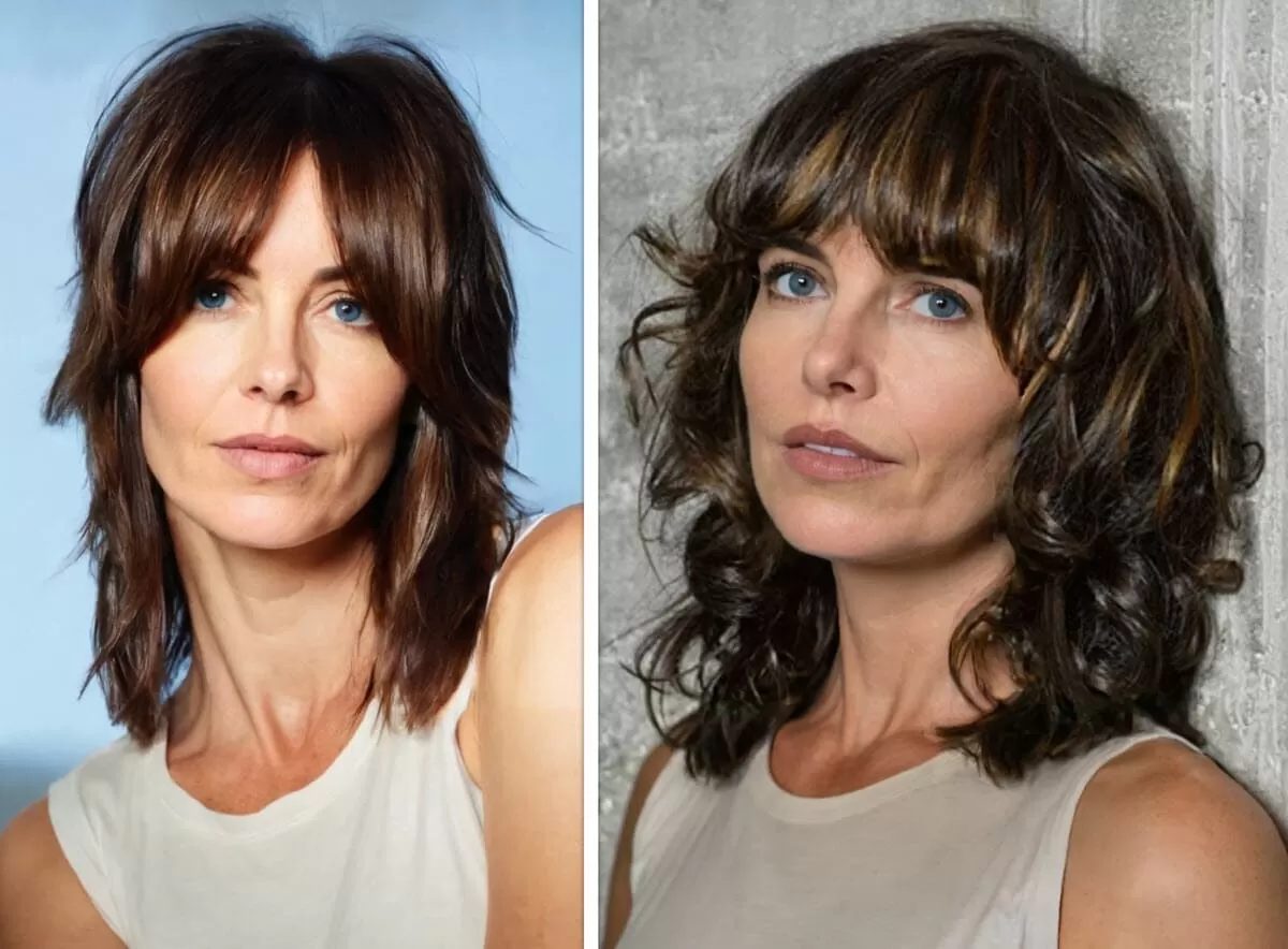 Gestufte Frisuren Mittellang